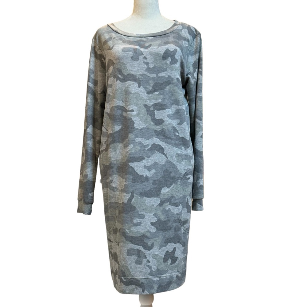 JANE and DELANCEY army fatigue, long sleeve tee-shirt style dress, size M, NWT